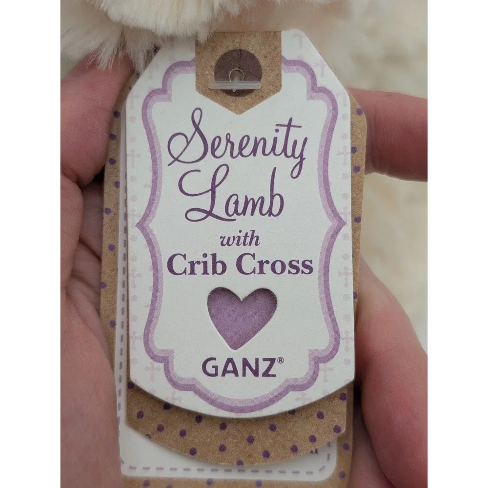 NWT Plush Serenity Lamb GANZ Cross Christening Baptism 10
